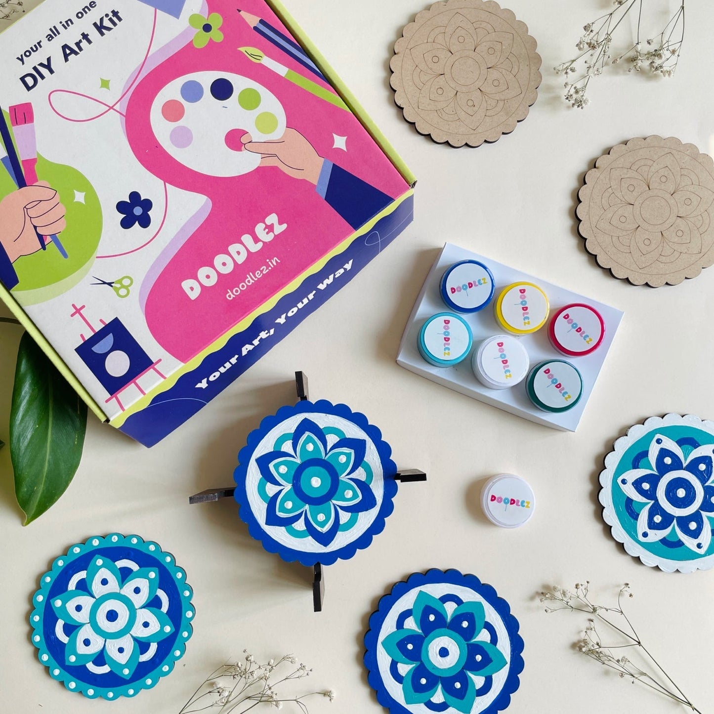 Sculpted Mandala Coasters Kit