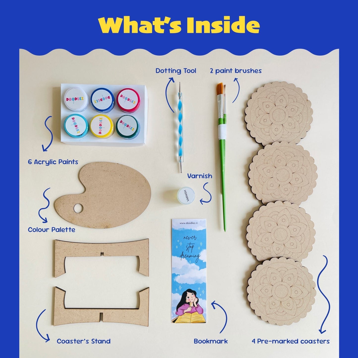 Sculpted Mandala Coasters Kit