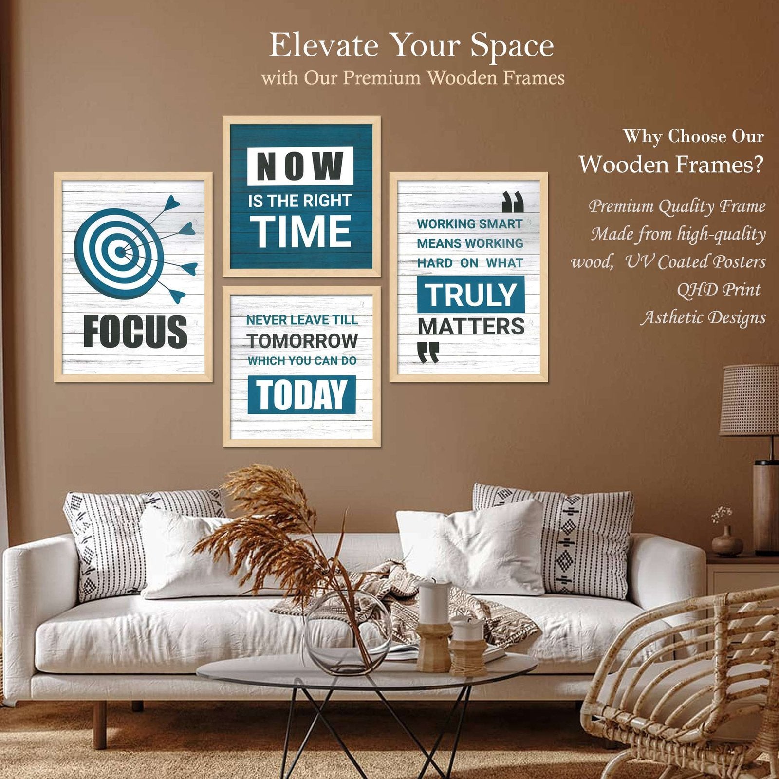 SET OF 4 DIGITAL WALL PAINTING