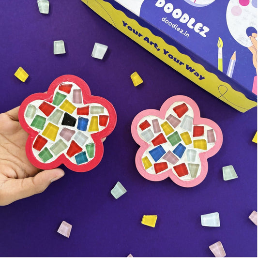 Floral Mosaic Coasters Kit