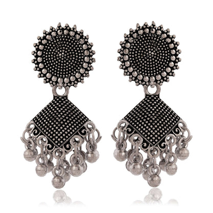 Women’s Dot Design Earrings, Indian Hoops, Mandala Hoops Chakra – Drop Dangles Earrings