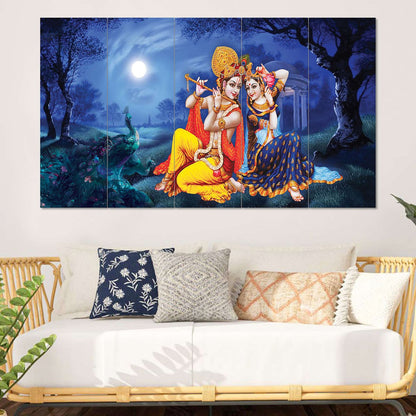 Set Of 5 Wooden Framed Wall Paintings