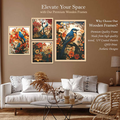 SET OF 4 DIGITAL WALL PAINTING