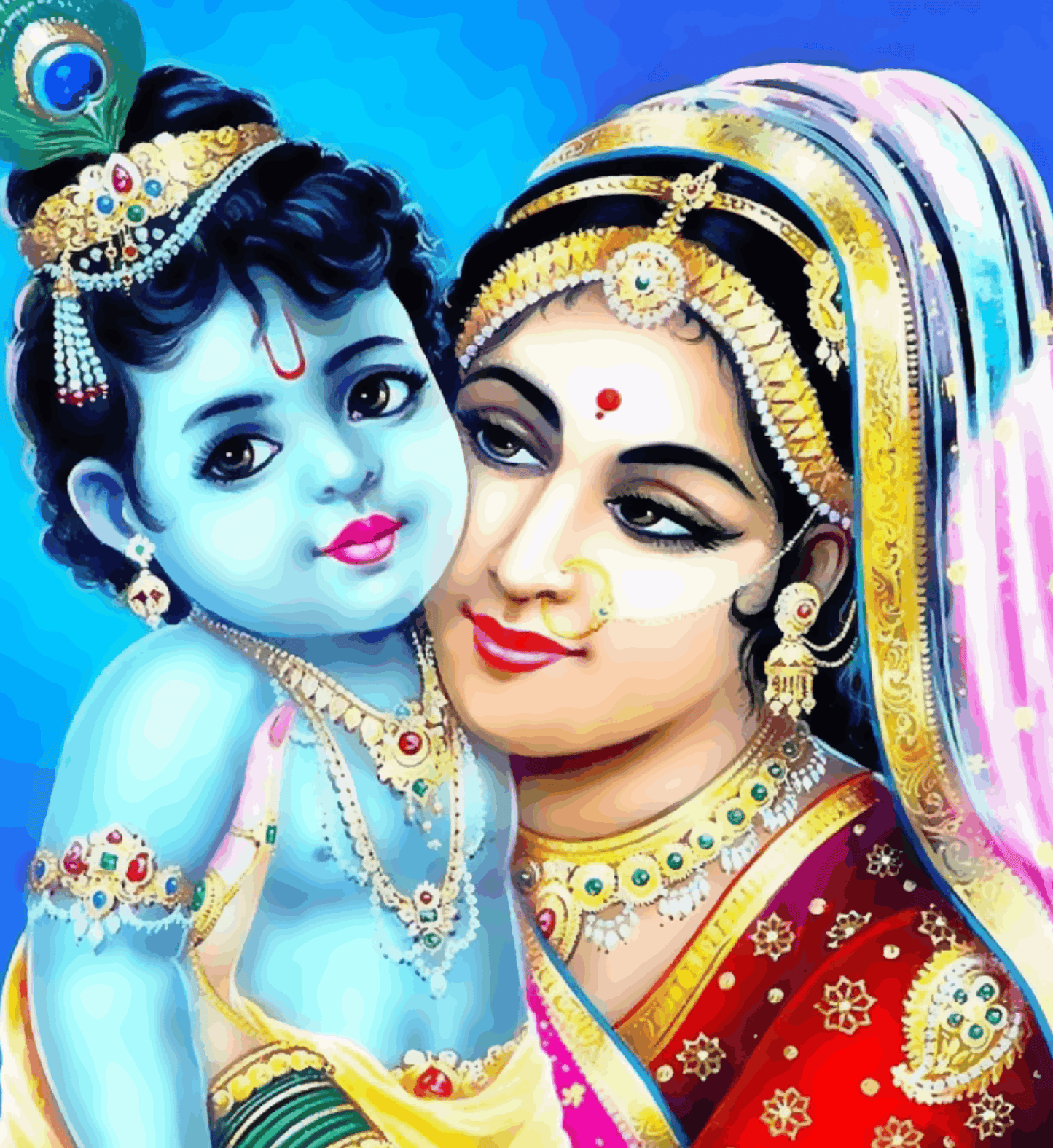 Yashoda Maiyaa pampering baby Krishna - Janmasthami
