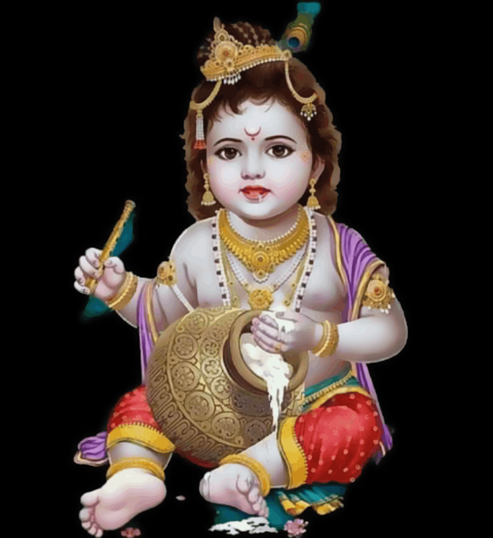 Shree Krishna with Maakhan - Janmasthami