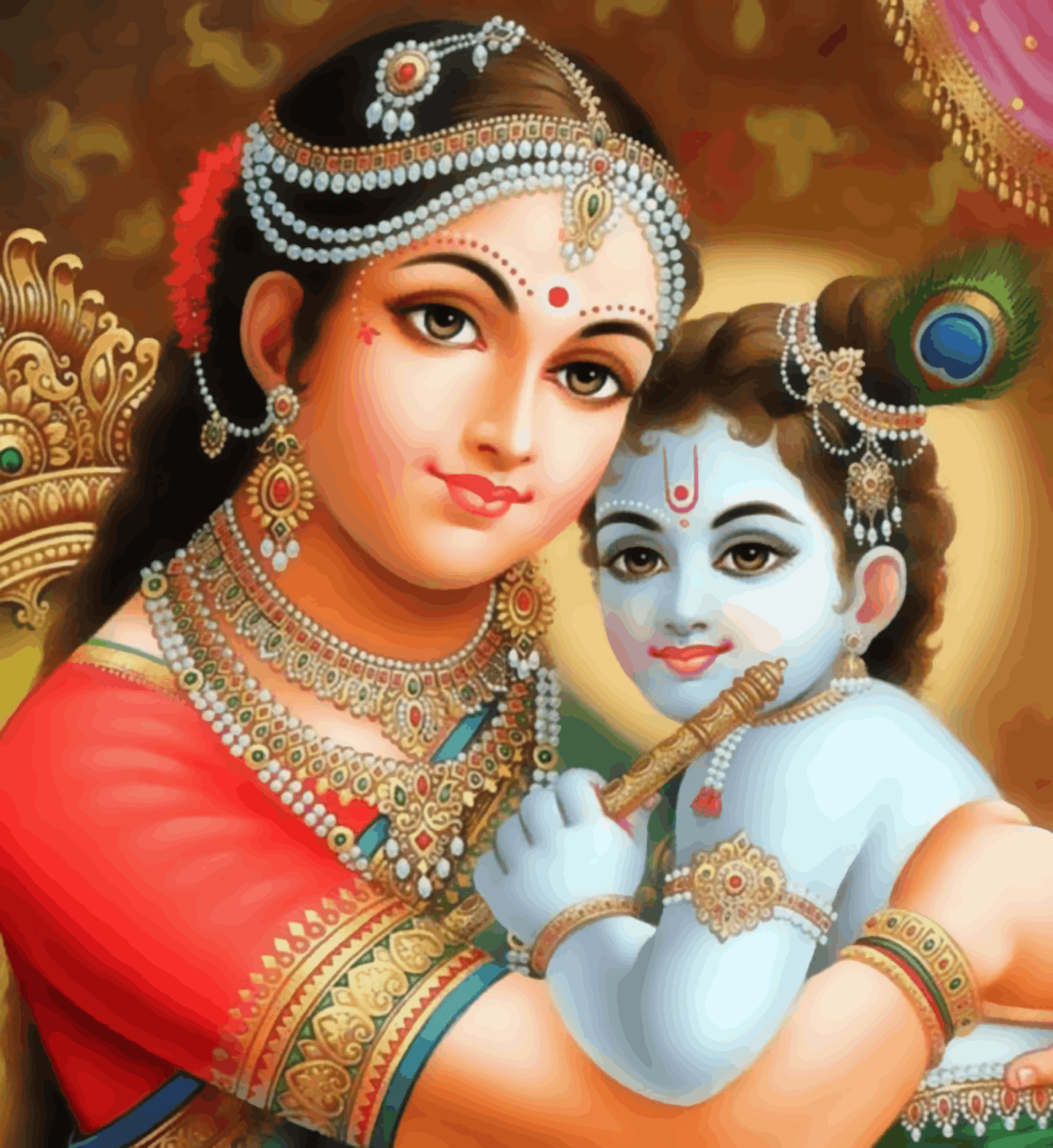 Yashoda Maiyaa and baby Krishna - Janmasthami