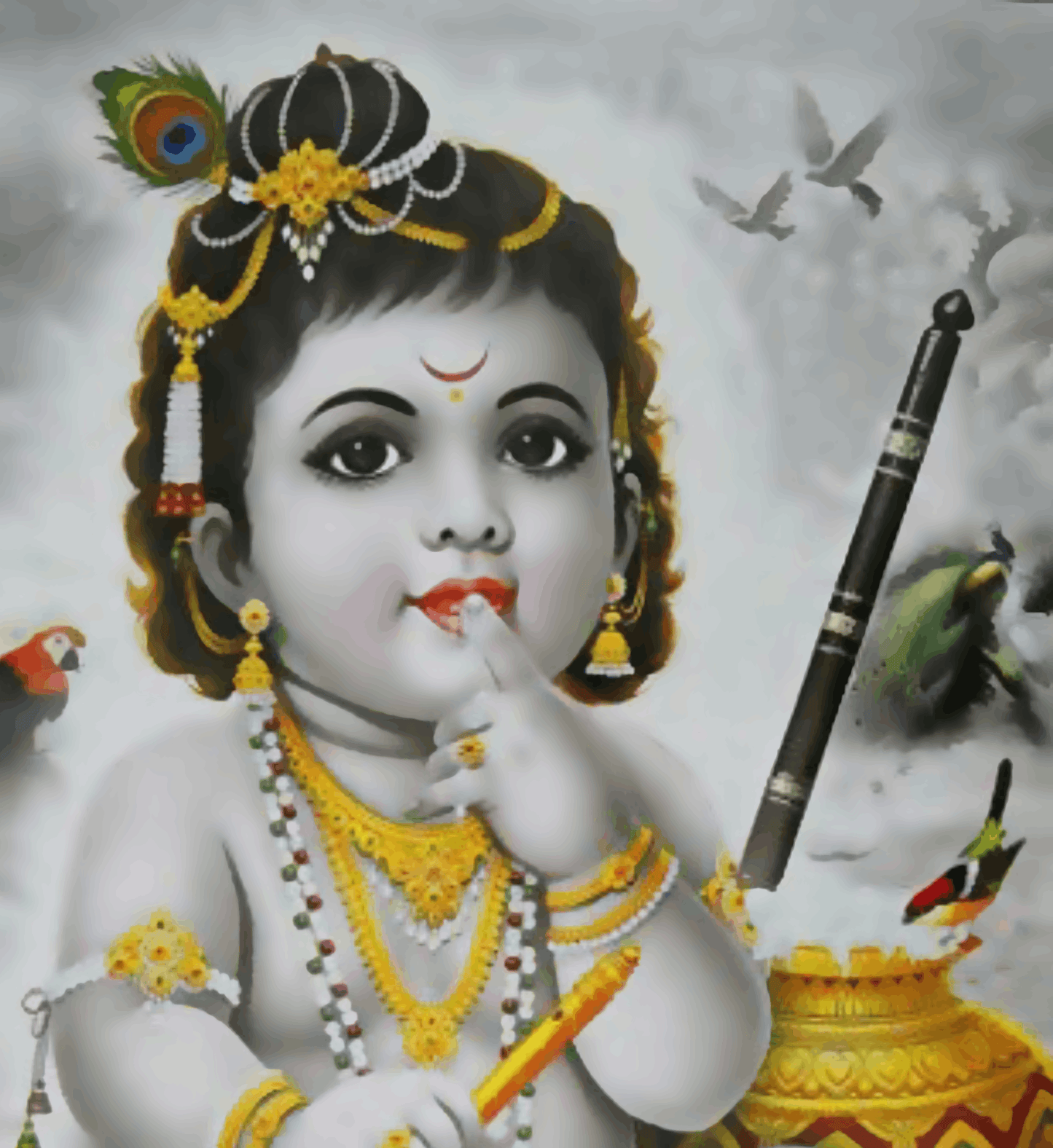 Baby Krishna eating Maakhan - Janmasthami