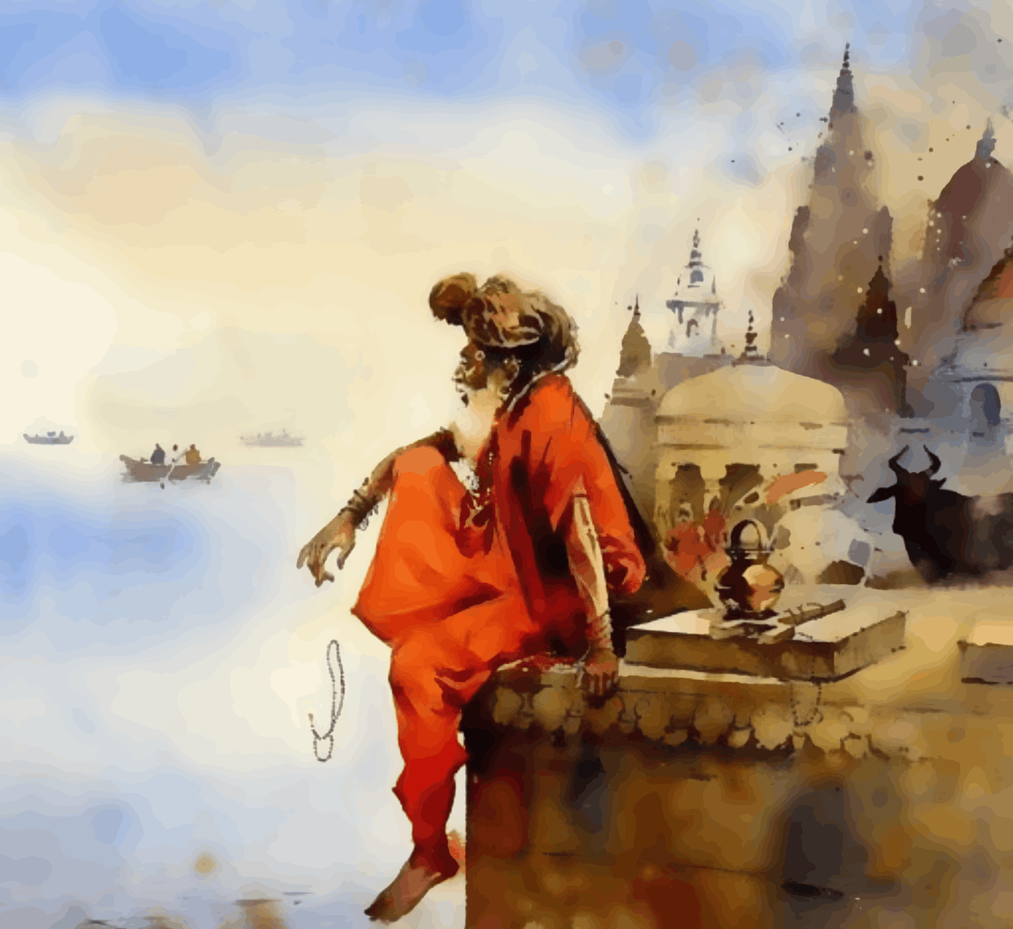 Sage Of The Riverbank- Ghat