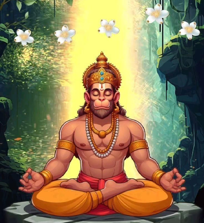 Meditating Hanuman