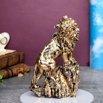 King Lion Black Statue