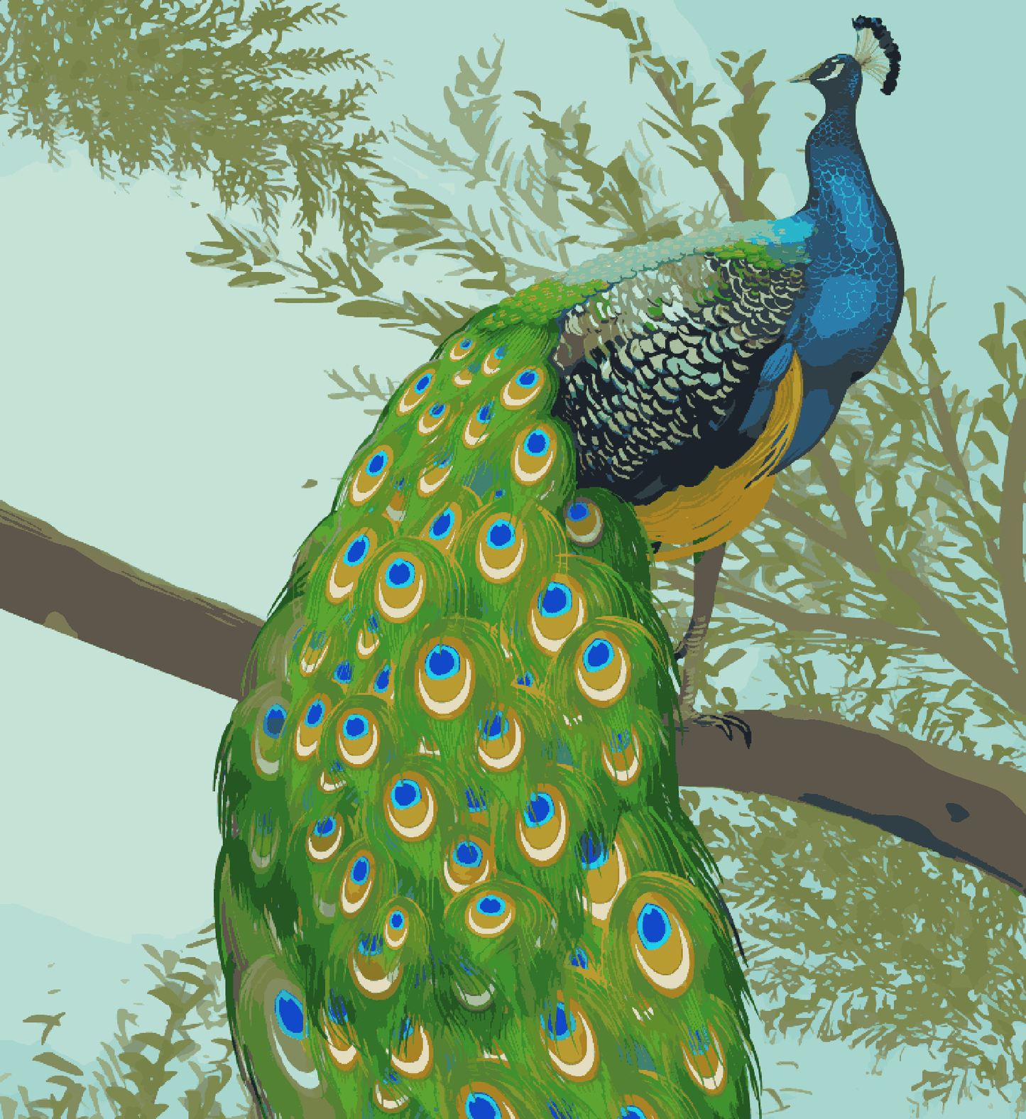 Peacock Indian Art