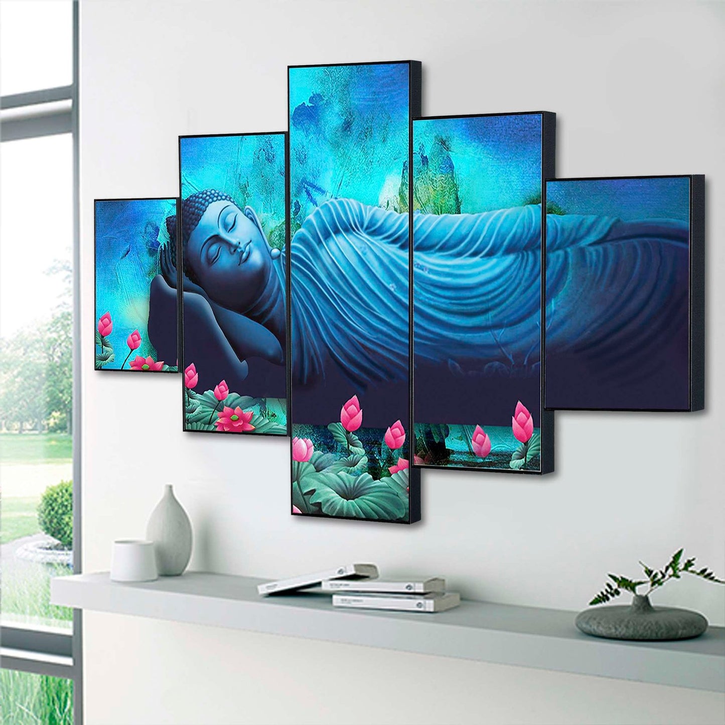 Set Of Five Framed Digital Wall Painting