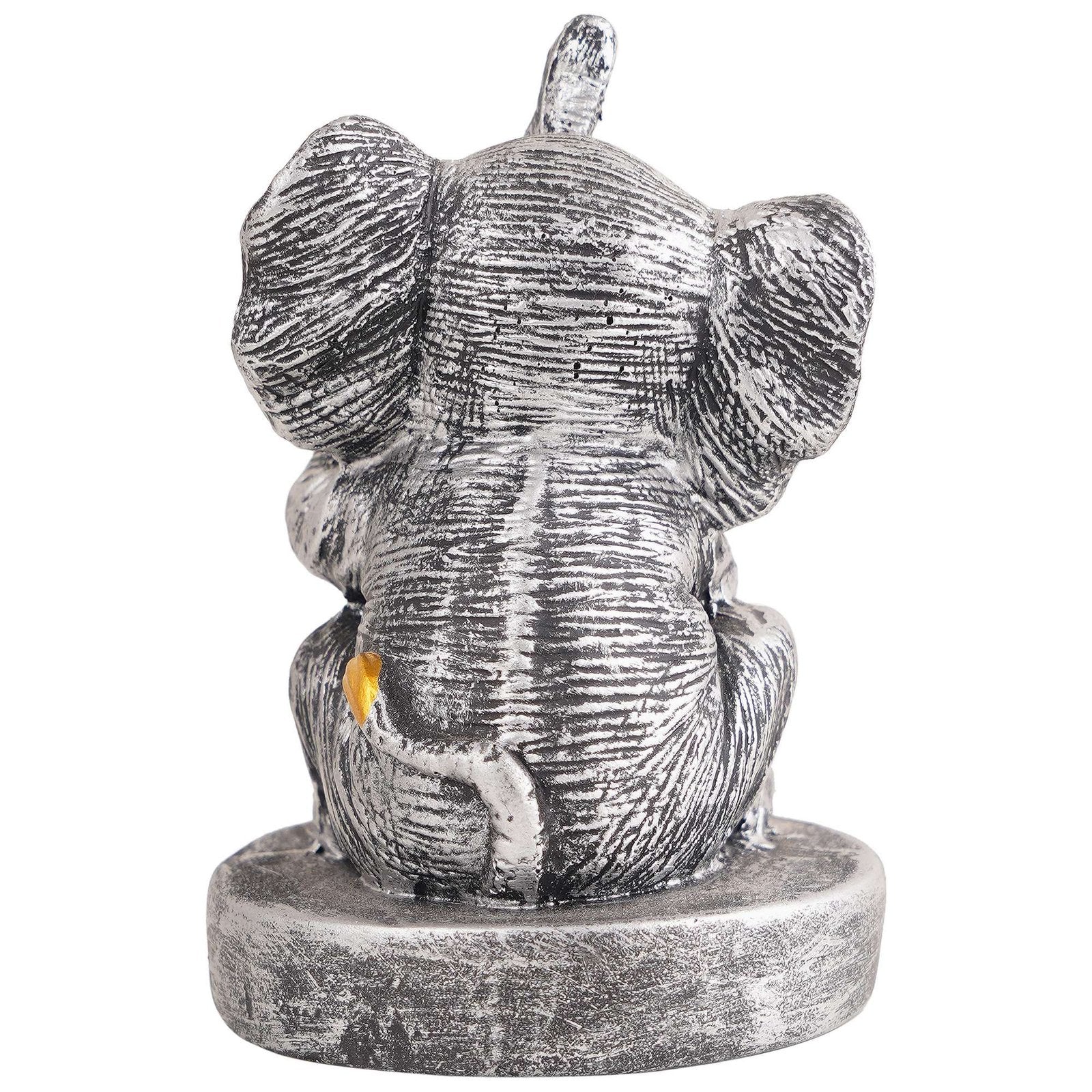Resin Elephant Playing Musical Instrument Showpiece For Home Dcor Living Room Bedroom Table Top