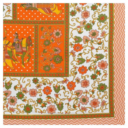 100% Pure Cotton Traditional Printed Bedsheet for Double Bed King Size Bedsheet with 2 Pillow Covers