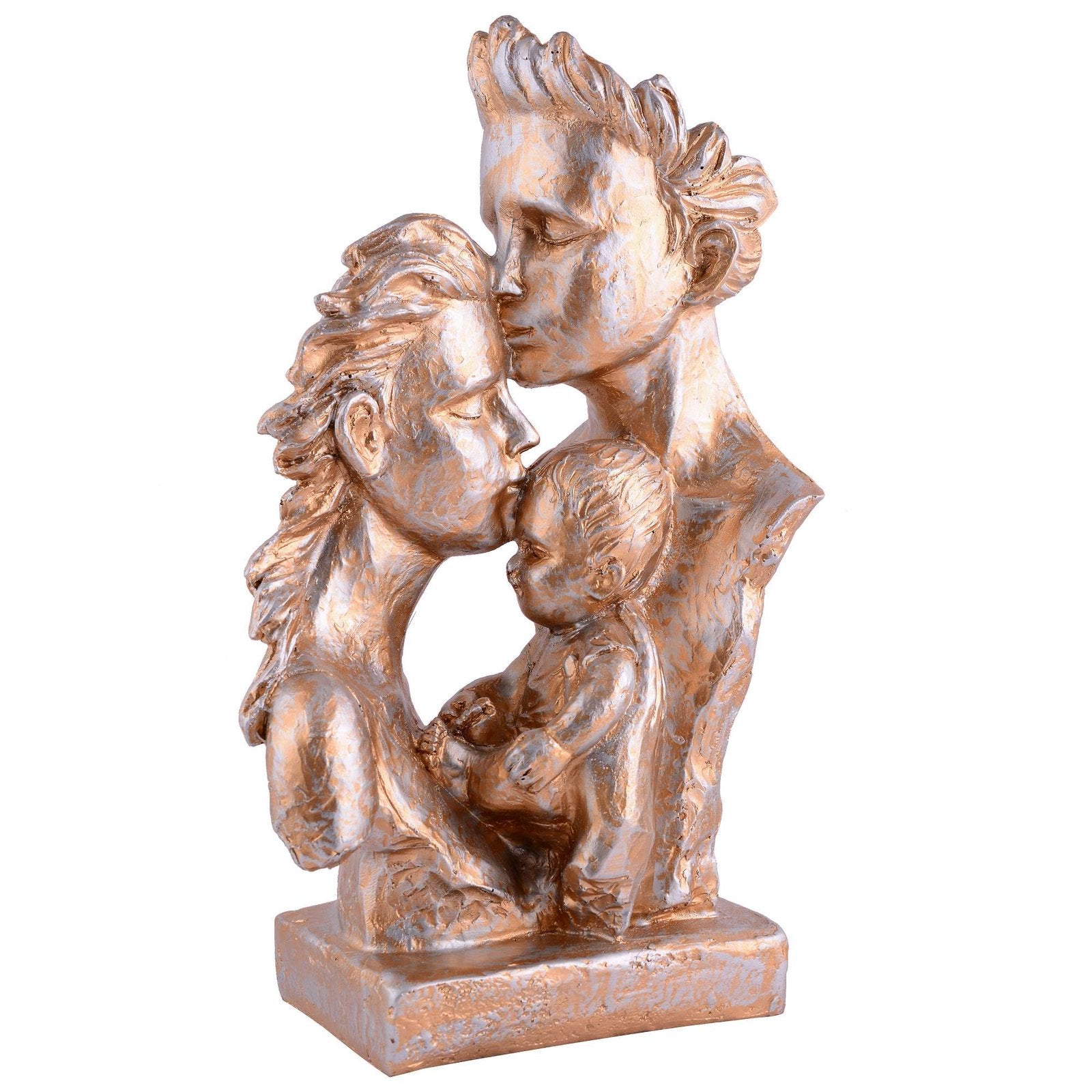FAMILY Of Three Ornaments Abstract Home Souvenirs Statues Decoration for Home Character gray
