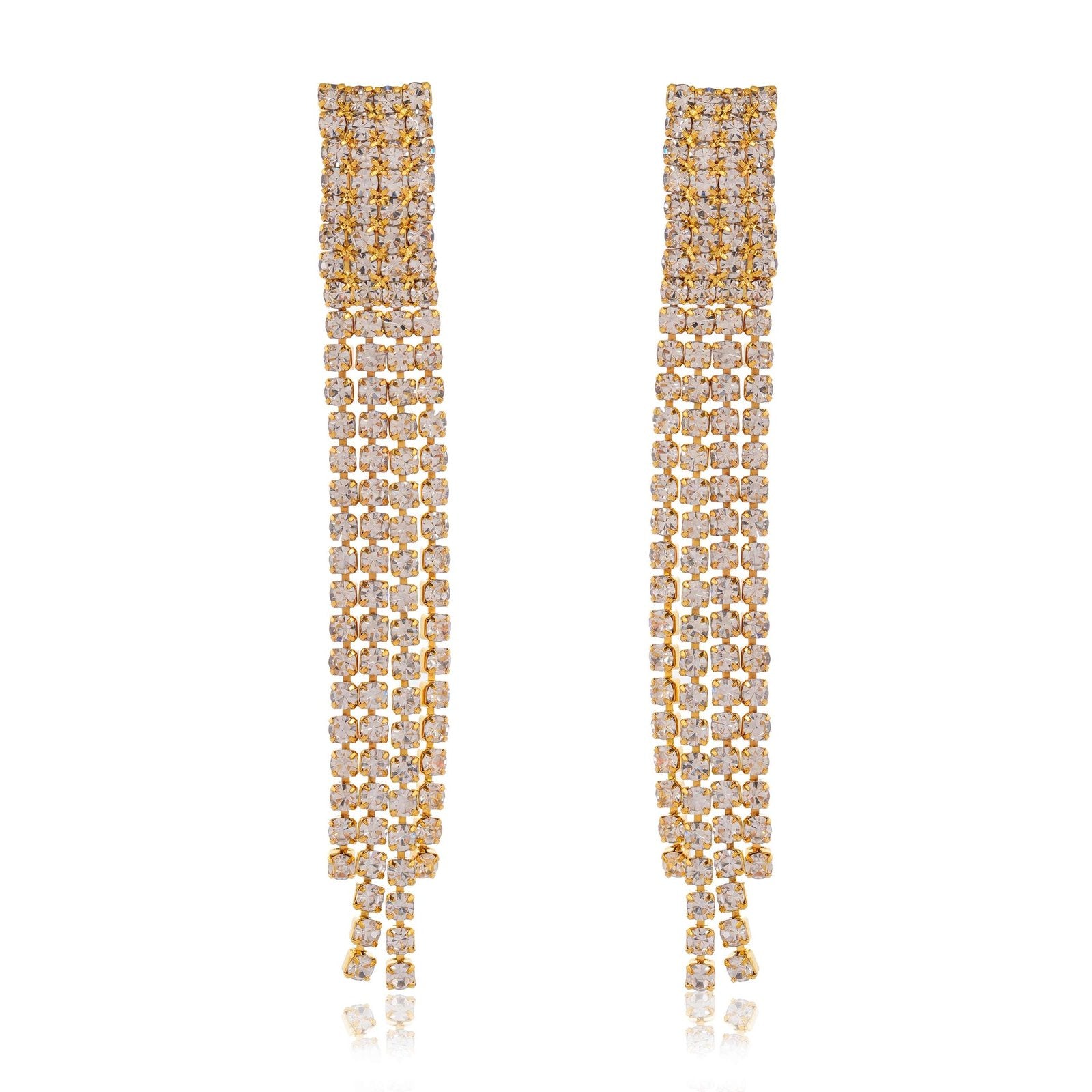 Women’s Rose Gold Color Long Danglers Earrings for Women Party Wear