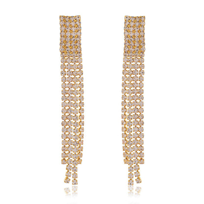 Women’s Rose Gold Color Long Danglers Earrings for Women Party Wear