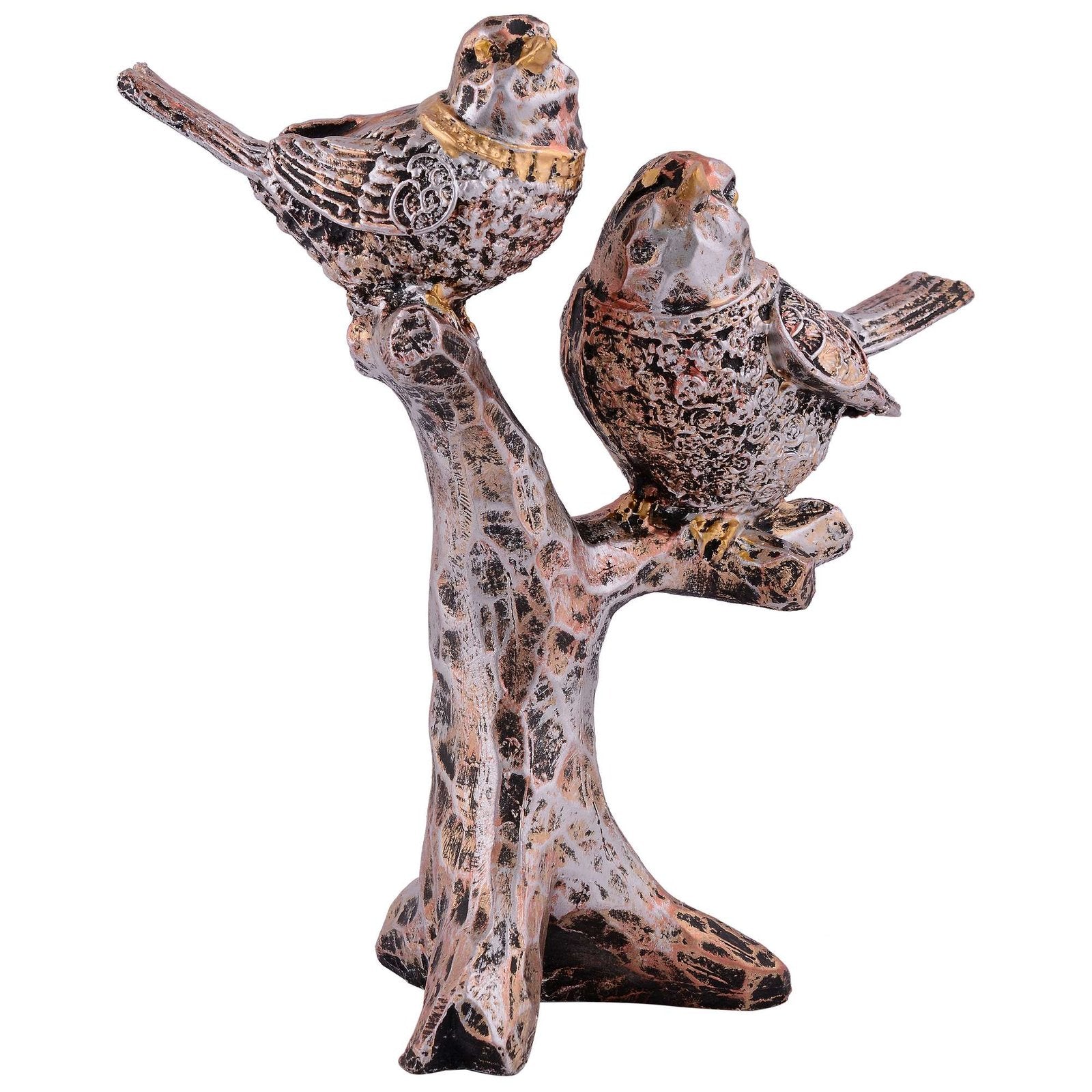 Resin Handcrafted Birds Couple On Tree Showpiece Bird Statue For Home Dcor Living Room Bedroom Table Top Antique Garden Decoration Items