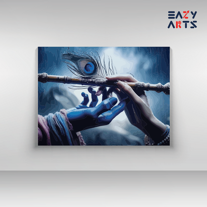 Lord Krishna Flute & Peacock Feather Paint by Numbers Kit