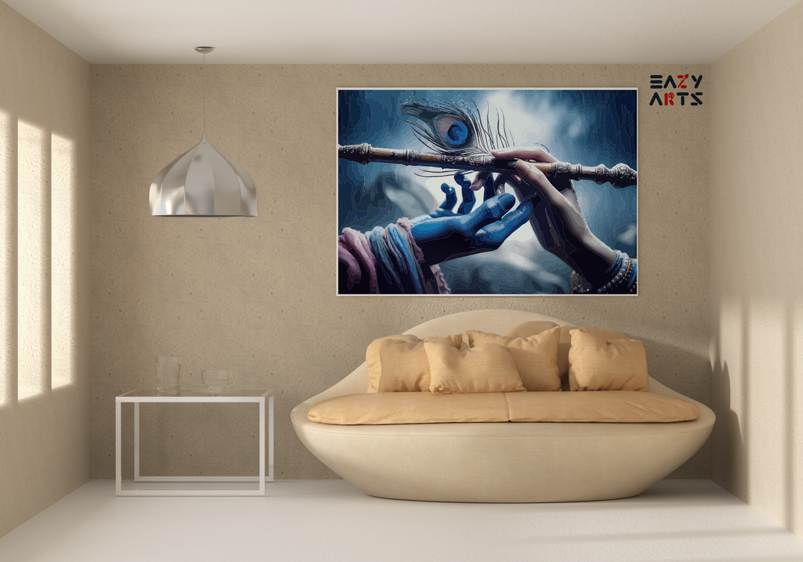 Lord Krishna Flute & Peacock Feather Paint by Numbers Kit