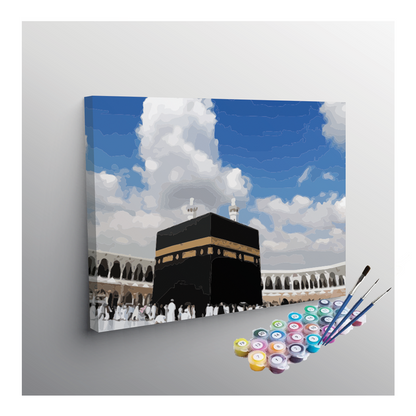 Sacred Pilgrimage: The Kaaba at Mecca Paint by Numbers Kit