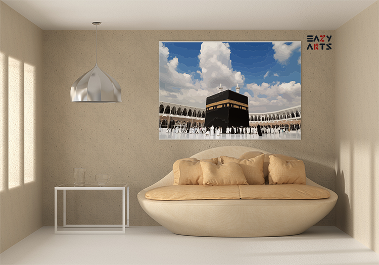 Sacred Pilgrimage: The Kaaba at Mecca Paint by Numbers Kit