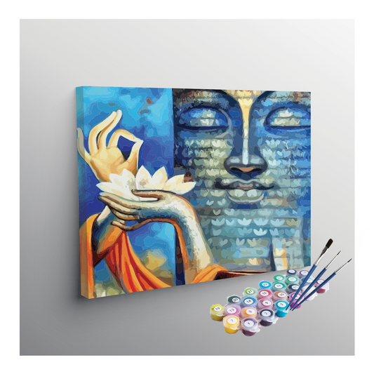 Enlightened Peace: Buddha with Lotus Paint by Numbers Kit