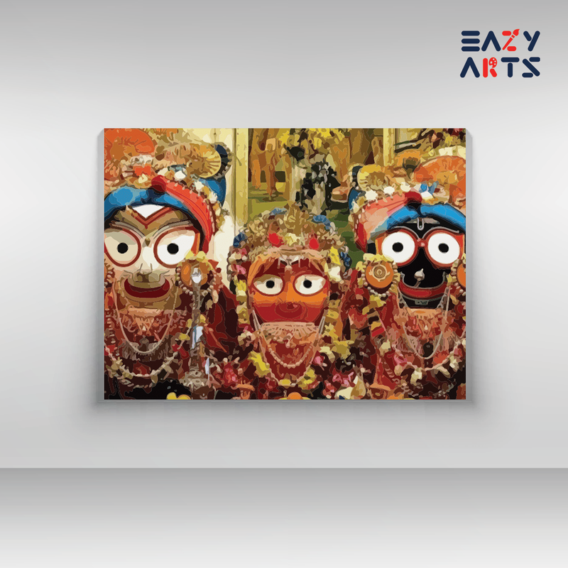 Jagannath Balabhadra and Subhadra Paint by Numbers Kit