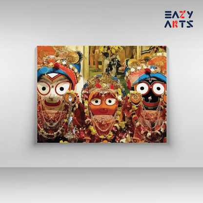 Jagannath Balabhadra and Subhadra Paint by Numbers Kit