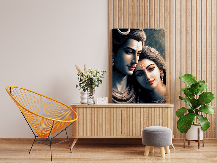 Lord Shiva and Goddess Parvati Paint by Numbers Kit