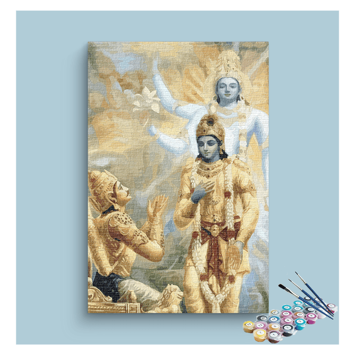 Divine Revelation: Krishna and Arjuna in the Bhagavad Gita Paint by Numbers Kit