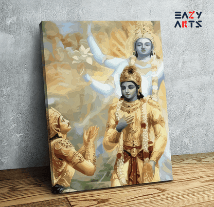 Divine Revelation: Krishna and Arjuna in the Bhagavad Gita Paint by Numbers Kit
