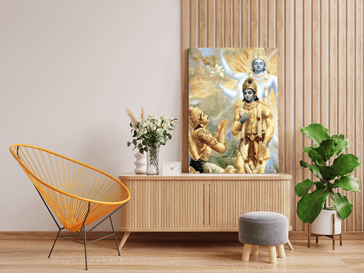 Divine Revelation: Krishna and Arjuna in the Bhagavad Gita Paint by Numbers Kit