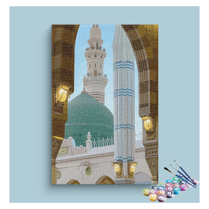 Al-Masjid an-Nabawi in Medina Paint by Numbers Kit