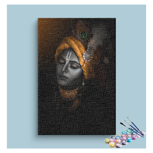 Serene Divinity: Meditative Krishna Paint by Numbers Kit