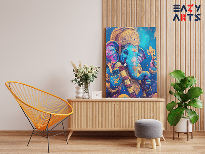Vibrant Blessings: Lord Ganesha Paint by Numbers Kit