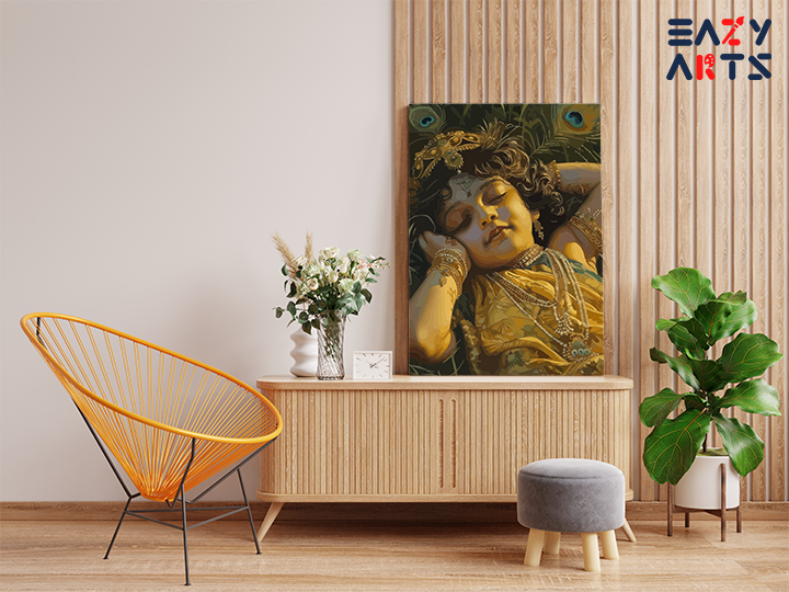 Baby Krishna in Serene Rest Paint by Numbers Kit