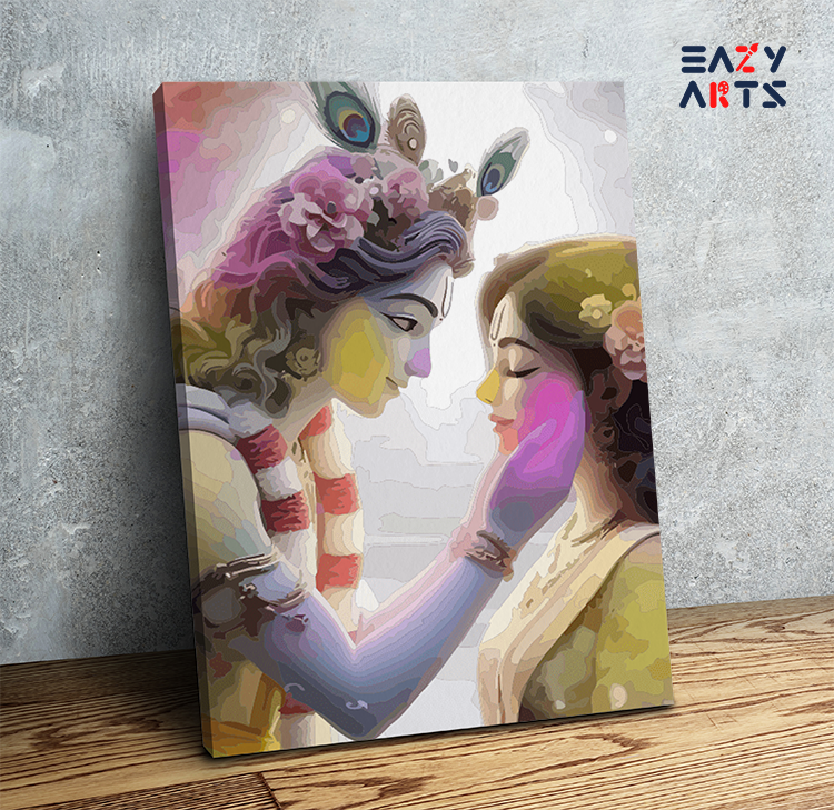 Radha Krishna Eternal Love Holi Paint by Numbers Kit