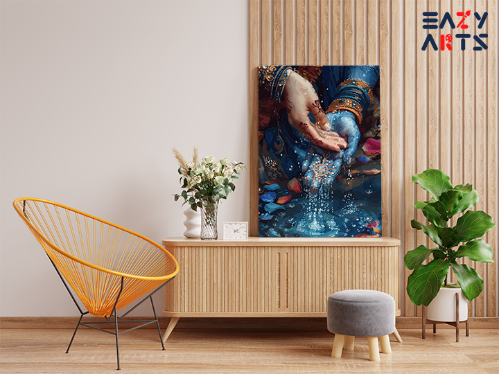 Sacred Blessings: Krishna’s Hands Paint by Numbers Kit