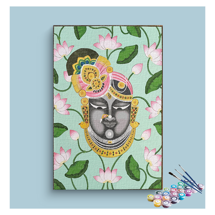 Divine Serenity: Shrinathji Lotus Paint by Numbers Kit