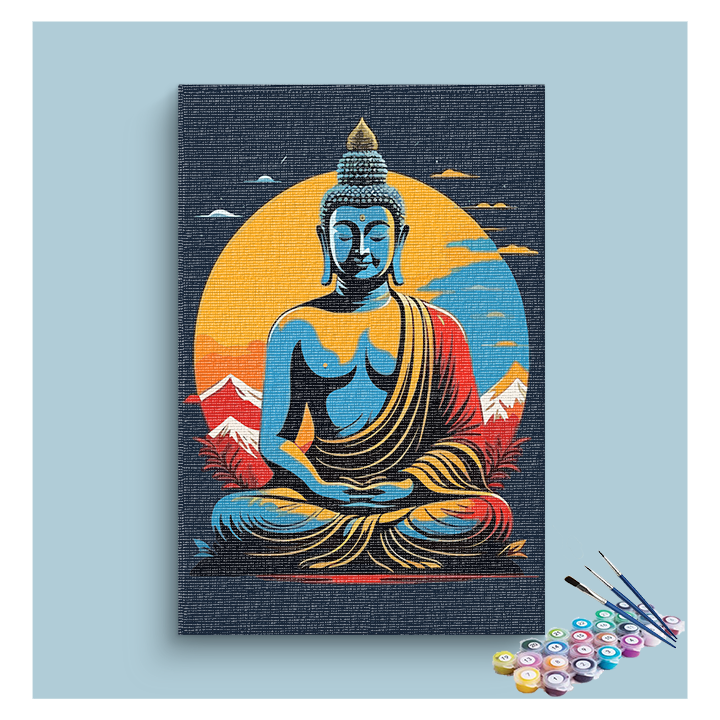 Zen Serenity: Enlightened Buddha Paint by Numbers Kit