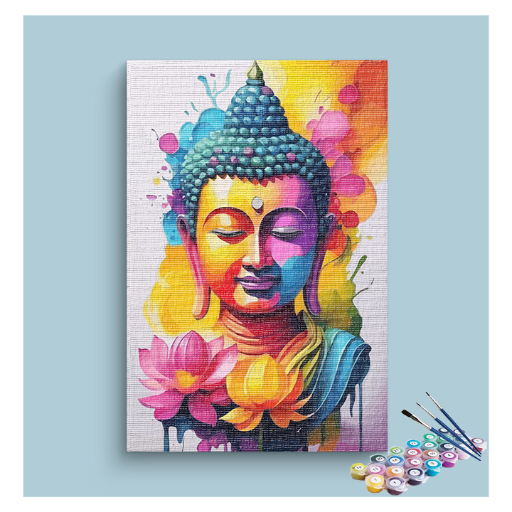 Vibrant Enlightenment: Buddha Paint by Numbers Kit