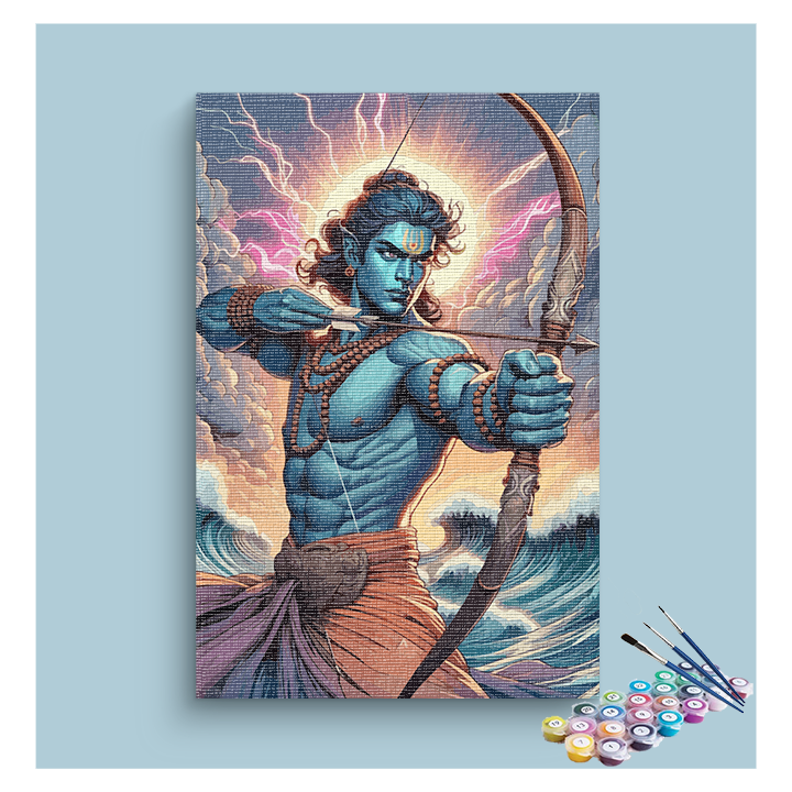 Divine Warrior: Lord Rama Paint by Numbers Kit