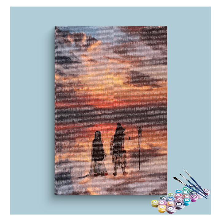 Shiva and Parvati at Twilight Paint by Numbers Kit