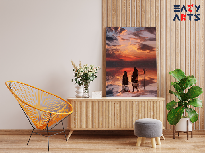 Shiva and Parvati at Twilight Paint by Numbers Kit