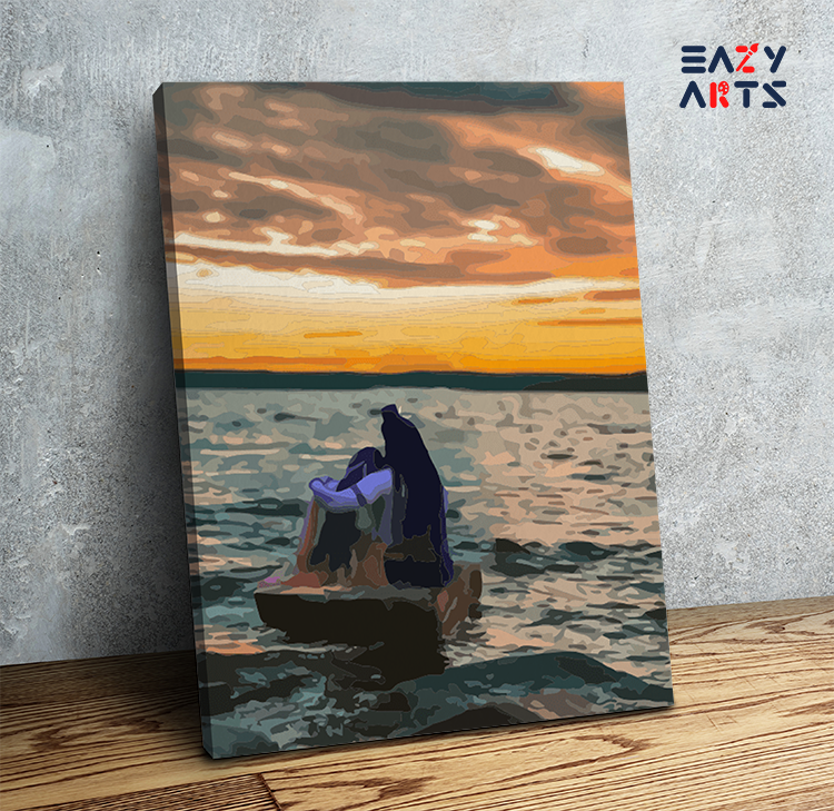 Shiva and Parvati at Dusk Paint by Numbers Kit