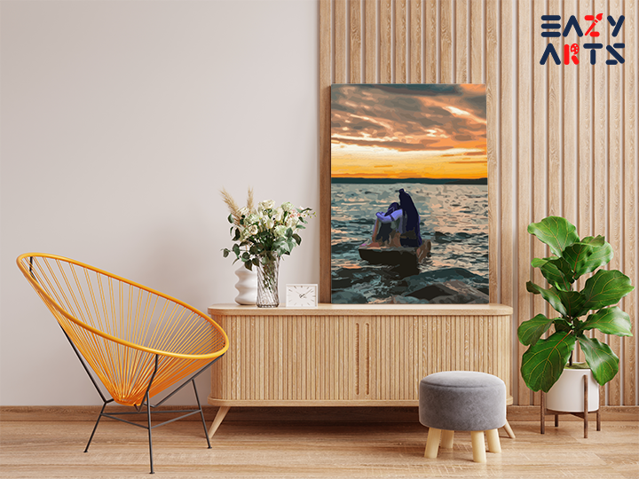 Shiva and Parvati at Dusk Paint by Numbers Kit