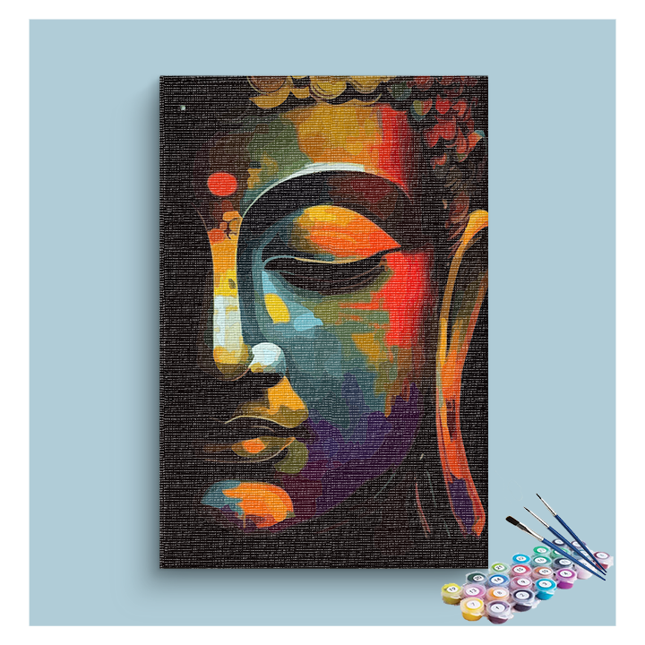 Luminous Serenity: Buddha Face Paint by Numbers Kit