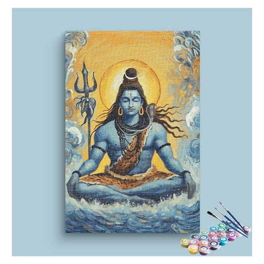 Serenity of Shiva: Meditative Shiva Paint by Numbers Kit