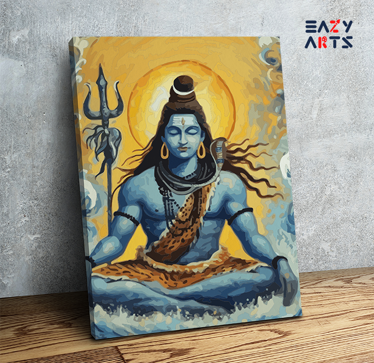 Serenity of Shiva: Meditative Shiva Paint by Numbers Kit